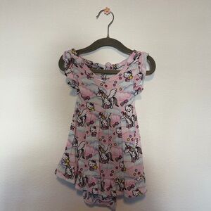 Posh Peanut Hello Kitty Unicorn Dress - Pastel Pink and White